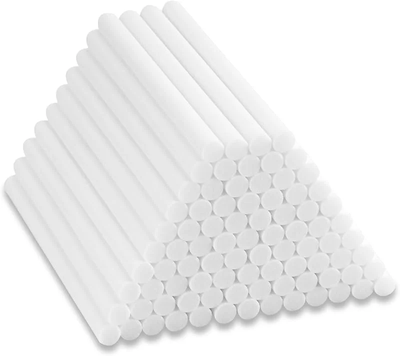 60 peças de filtro de substituição para humidificador, varetas de substituição para humidificador, varetas de filtro de algodão de 10 x 0, 7 cm, varetas de substituição de filtro de algodão