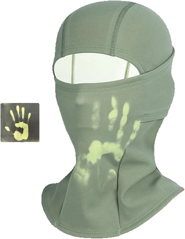 TAGVO Balaclava Termo de forro polar muda de cor, máscara facial reativa unissexo com corta-vento para ciclismo, esqui e corrida — Roupa aquecida