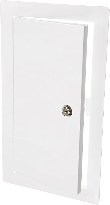 Panel de acceso de metal blanco con cerradura de 6 x 12 pulgadas. Panel de puerta de eje de servicio con llave. Plomería, electricidad, calefacción, panel de acceso de pared de alarma para — Aquecimento