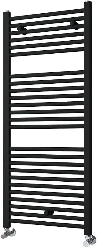 Kibath Toallero Radiador Secatoallas 120 cm x 50 cm circuito calefacción acabado negro mate fabricado en acero - No eléctrico — Aquecimento