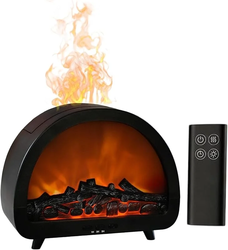Difusor de aromaterapia Tipo Chimenea Humidificador autoapagado con Llama