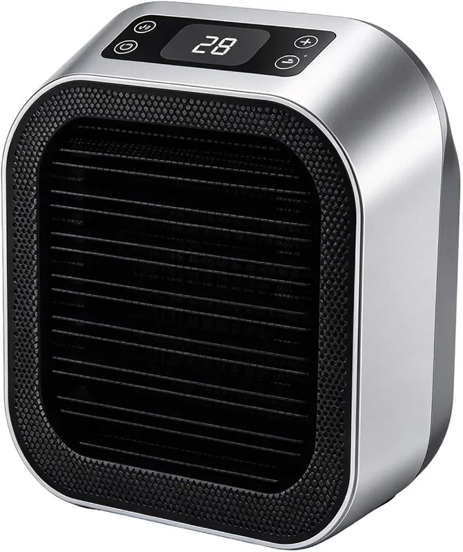 Calefactor Pequeño Portátil para Oficina 600W Ventilador de Aire Caliente — Aquecimento
