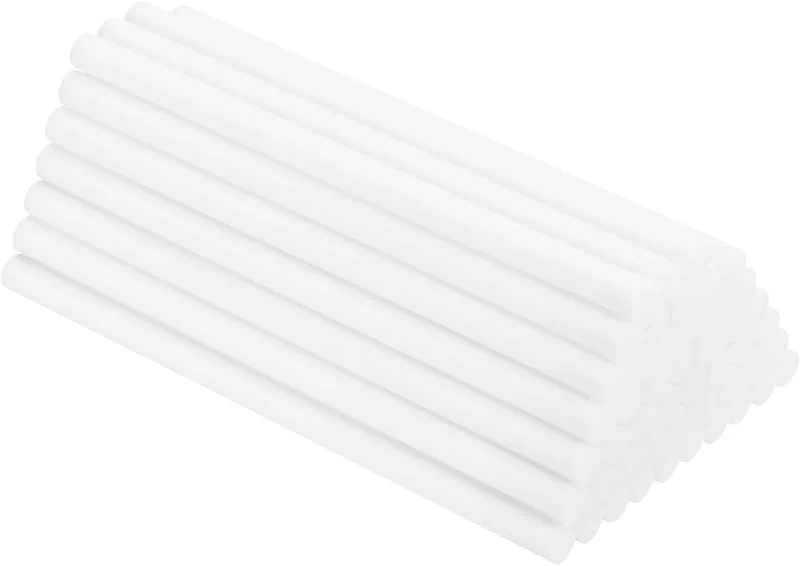 uxcell 48 varillas de algodón para humidificador, 8 varillas de 150 mm, mechas de repuesto para filtro humidificador, filtro de algodón, mini filtros humidificadores de viaje
