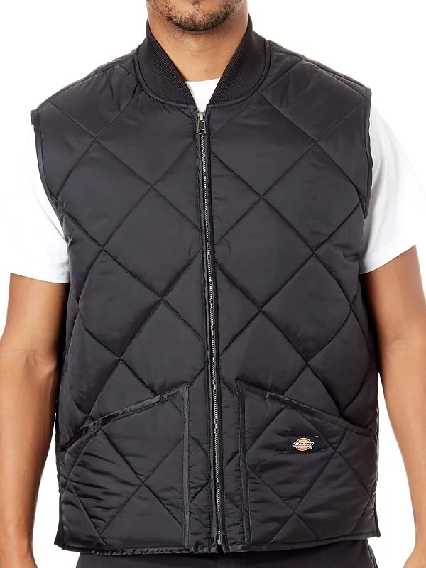 Dickies Colete com design acolchoado a ombros colete de penugem para homem (embalagem de 1) — Roupa aquecida