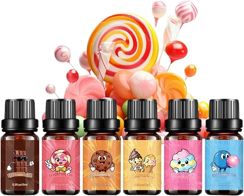 Fragante para fabrico de sabão - conjunto de 6 peças de terapia com caramelo, conjunto de s difusor caramelo de longa duração, para uso em mulheres, homens, senhoras, sala, casa, encontros, festa — Humidificador