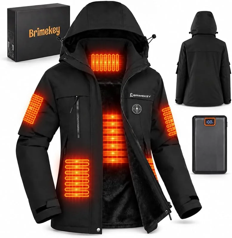 Chaqueta Calefactable Mujer con Forro Polar, 20000mAh, 6 Zonas — Roupa aquecida