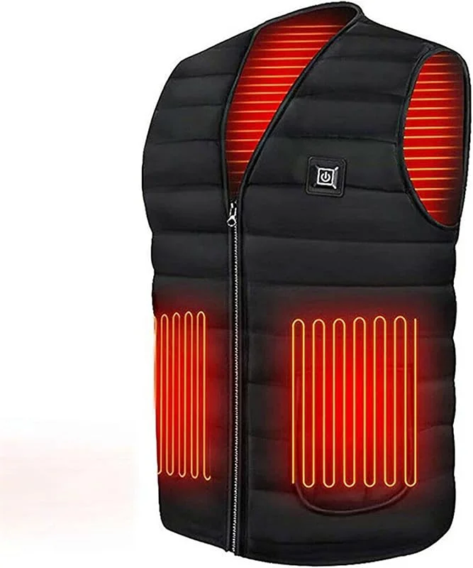 Colete quente para homem, colete térmico USB recarregável, com 3 ajustes de temperatura, para caça, pesca, campismo — Cozinha e lar