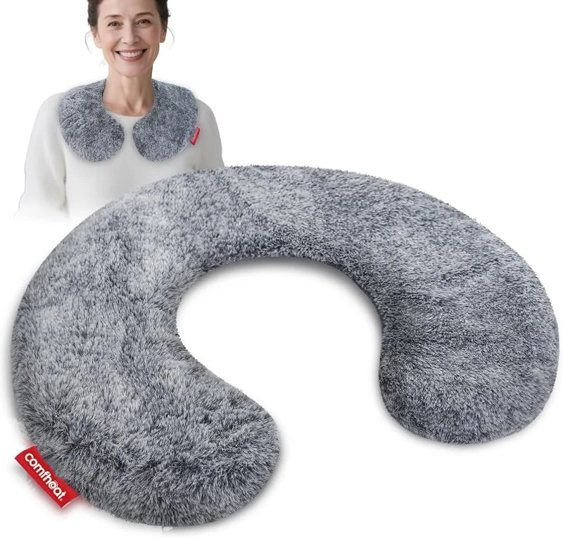 Almofada cervical de lavanda para micro-ondas, para aliviar a dor, aquecida, refrigerável, com aromaterapia, capa removível e lavável — Aquecimento