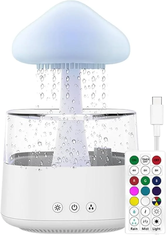 Aromaterapia con Gotas de Agua, Difusor Humidificador con Gotas de Agua LED