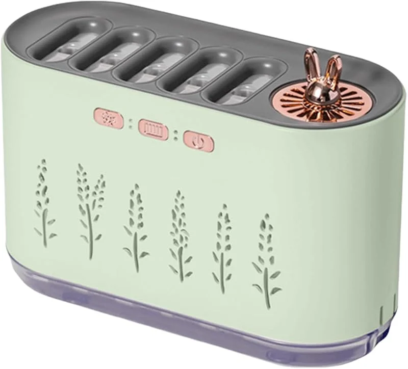 Humidificadores de quarto, humidificador de névoa fria para quarto e bebé com luz de 7 cores, purificador ar silencioso com função aromaterapia para o quarto e o carro