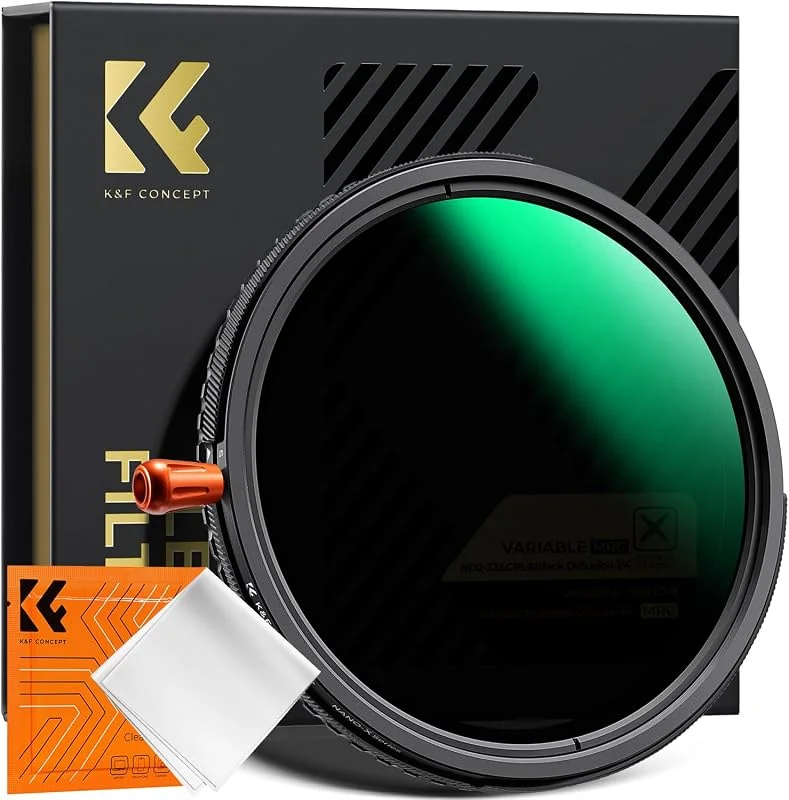 K&F CONCEPT Nano-Xcel 67 mm Filtro ND2-32 & Black-Mist1, 4 & Polarizador — Humidificador