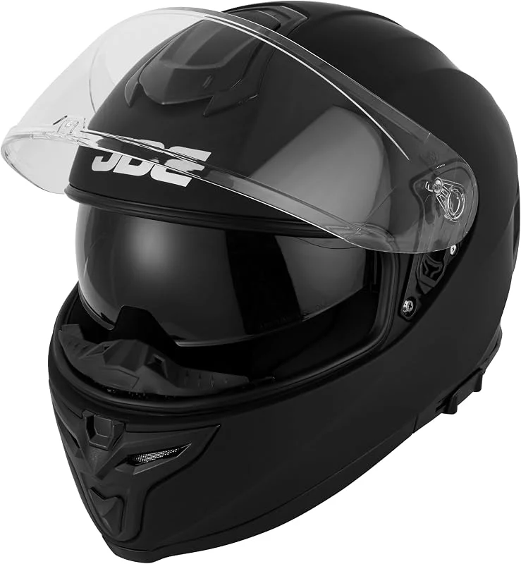 JDC Capacete de Moto Integral - Viseira Dupla Retrátil ECE 22.06 - Sabre — Cuidados de rosto