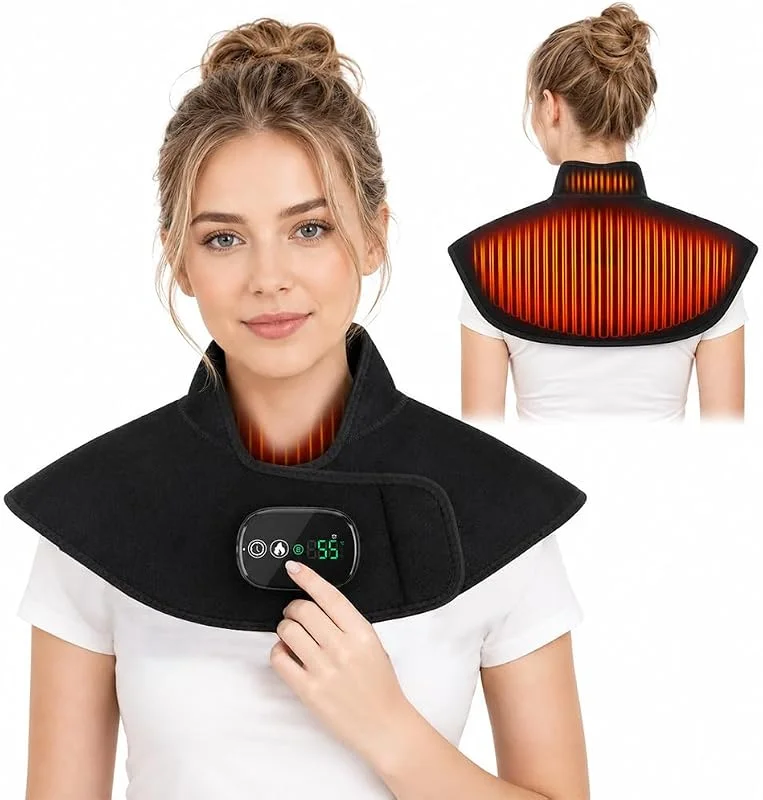 Almohadilla térmica inalámbrica para cuello y hombros, calentador de cuello — Aquecimento