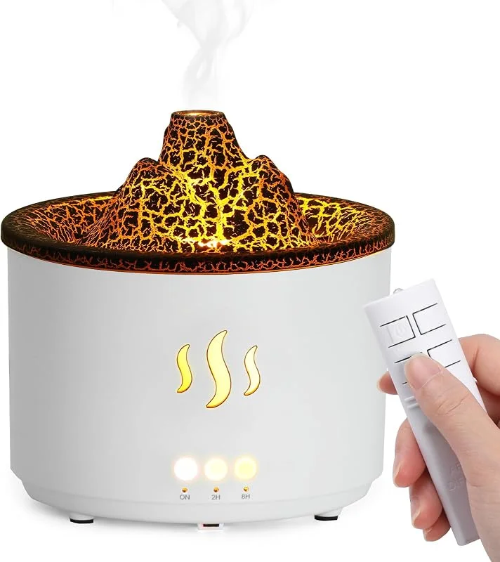 Simpeak Humidificador Ultrassônico 400ml, Difusor de Aromas com Temporizador e Controle Remoto, Difusor de Óleos Essenciais para Casa, Escritório, Quarto, Yoga, SPA, Branco