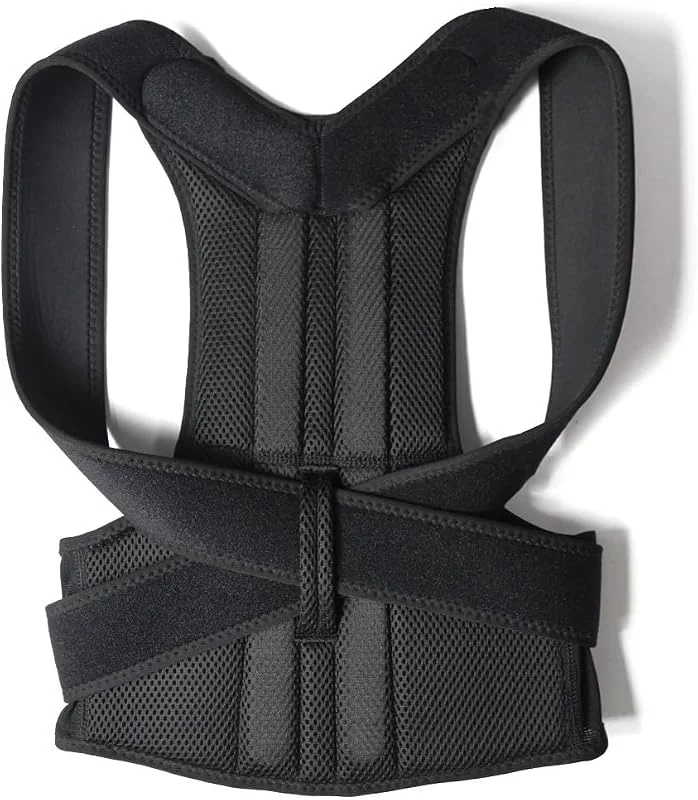 Tamanhos grandes XS-5XL totalmente ajustável corretor de postura faixa lombar cinto de suporte lombar correção de escoliose e corcunda descompressão do pescoço e dos ombros (L) — Roupa aquecida