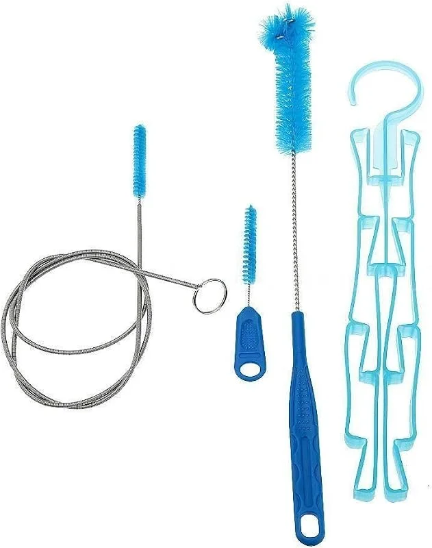 Kit de 4 peças para limpeza profunda, inclui escovas tubulares gancho ventosa - secagem rápida, compatível com a maioria dos sacos de água — Humidificador