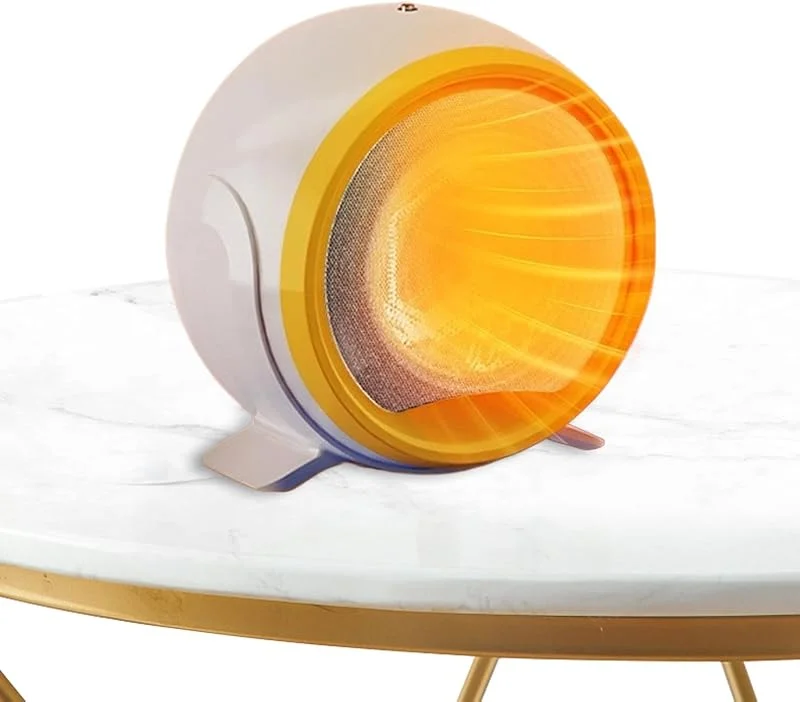 Aquecedor de espaço, aquecedores de espaço para uso interno - aquecedor de quarto pequeno, aquecedor portátil de cerâmica de 800 W com proteção contra sobreaquecimento e viragem para u