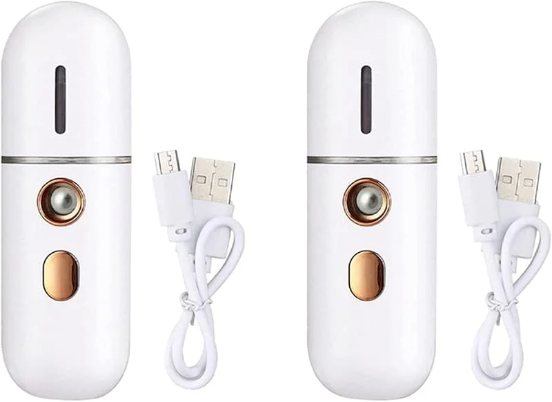 2X Vaporizador Portátil, Humidificador USB, Rociador Nano, Máquina de Rociado de Niebla de Vapor Práctico