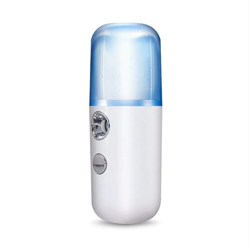 Pulverizador portátil instrumento de pulverização de beleza humidificador vaporizador nano spray hidratante frio pulverizador 4, 3 * 4, 3 * 15 cm branco pérola
