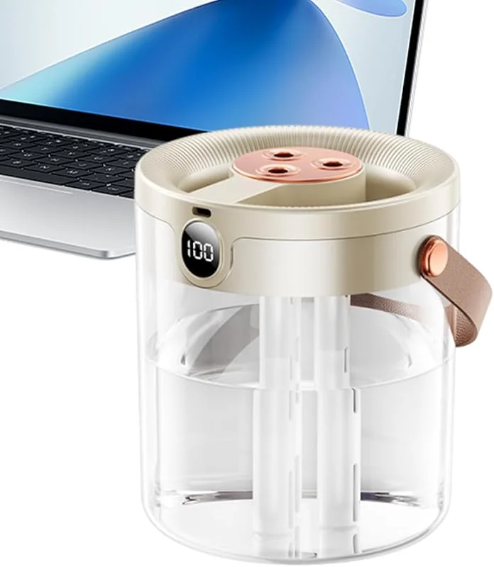 Humidificador inalámbrico de 3 boquillas con pantalla digital