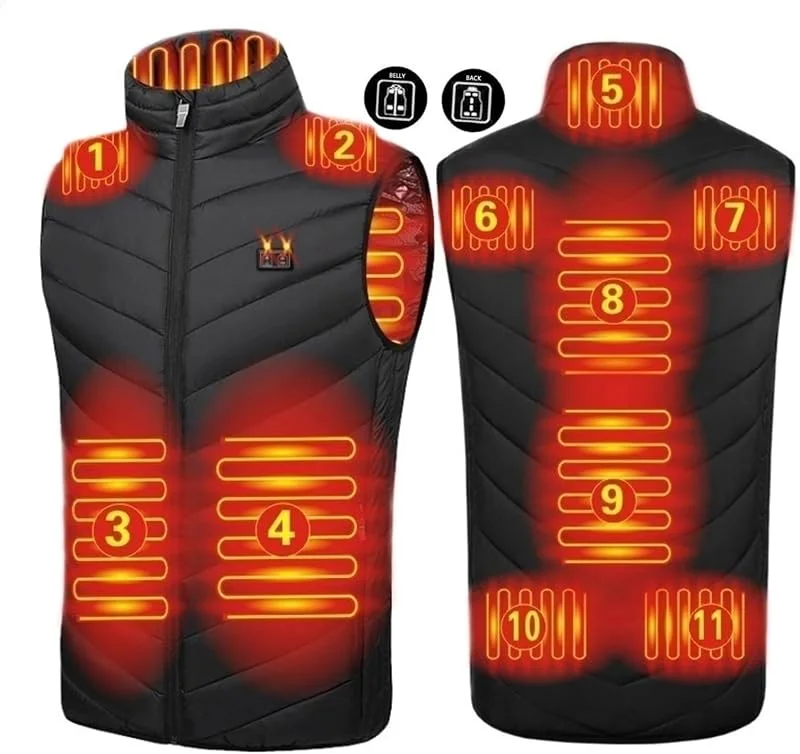 XBSXP Chaleco con calefacción de Invierno, Mujeres Hombres, Chaleco con calefacción, Chaleco con calefacción de Carga USB, Chaleco Unisex con calefacción, Chaqueta para Senderismo al Air — Cozinha e lar