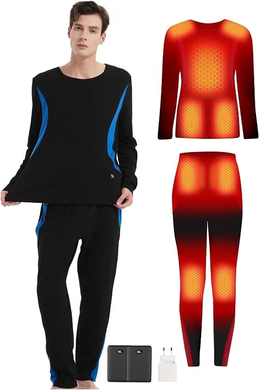 Conjunto de roupa interior térmica para homens e mulheres — Roupa aquecida