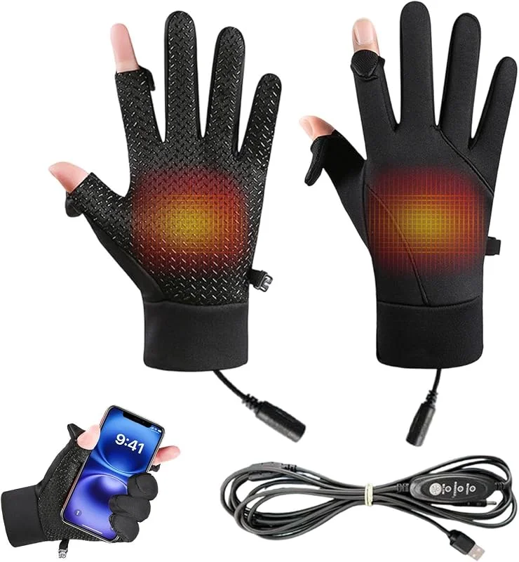 Guantes Calefactables para Hombres Manoplas Térmicas Impermeables Carga USB — Cozinha e lar
