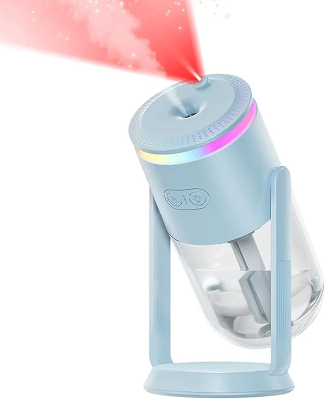 Humidificador USB de 280 ml, proyector alimentado por USB con luz de 7