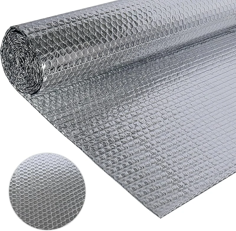 Isolamento de alumínio de dupla face, 60 cm x 3 m, folha isolante de 3 mm de espessura, folha refletora, folha de alumínio de bolhas para isolamento de radiadores para veículos, tetos — Aquecimento