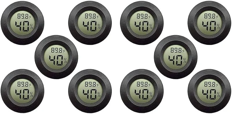 0 Termómetro Higrómetro Calibre Medidor de Humedad Monitor LCD Digital para Humidificadores Deshumidificadores