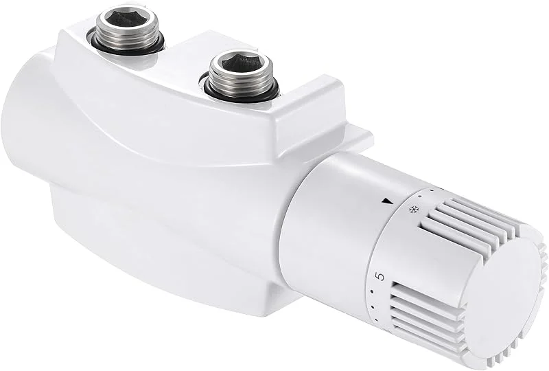 Conjunto de acessórios de conexão multibloco para radiador com termostato de 50 mm, bloco de torneira, válvula de canto e passo, acessórios de válvula para radiador de casa de banho — Aquecimento