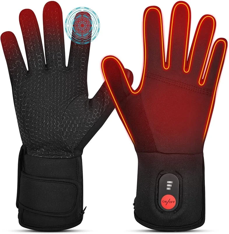 Sun Will - Luvas de aquecimento elétricas, luvas de inverno com bateria de 7, 4 V, 2200 mAh, para homem, mulher, luvas de aquecimento de inverno para ciclismo, esqui de neve, pesca, condução de — Cozinha e lar