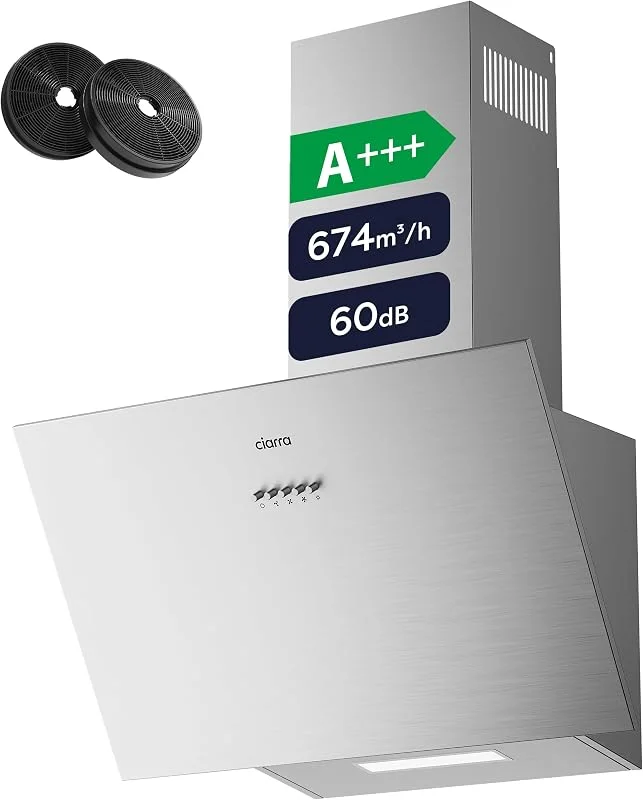 CIARRA CBCS6762A Campana Extractora 60cm A+++ 650m³, h Extractora Inclinada — Aquecimento
