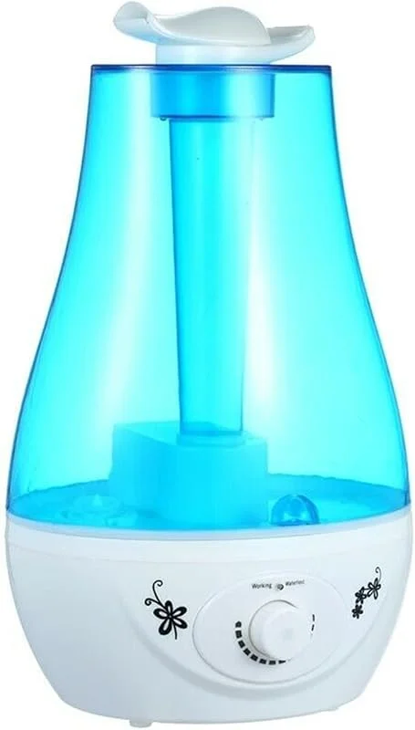 Humidificador de aire ultrasónico 3000ML, pulverizadores dobles, generador niebla, difusor aceites esenciales, Aroma LED 7 colores, aromaterapia(Blue)