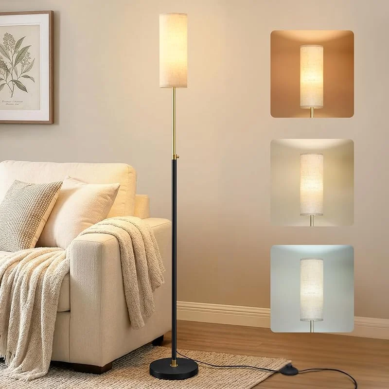 VASAGLE Candeeiro de pé LED, com interruptor de pé, 148 cm — Aquecimento