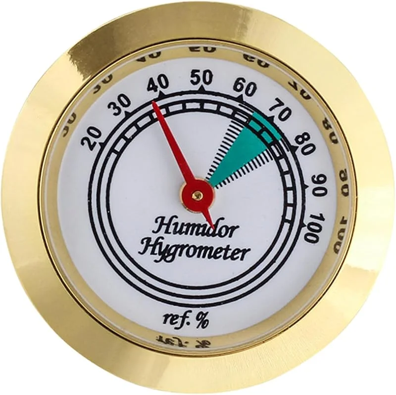 SHINEOFI Higrómetro higrômetro de caixa de charutos analógico humidificador de charutos para medidor de humidade testador de humidade