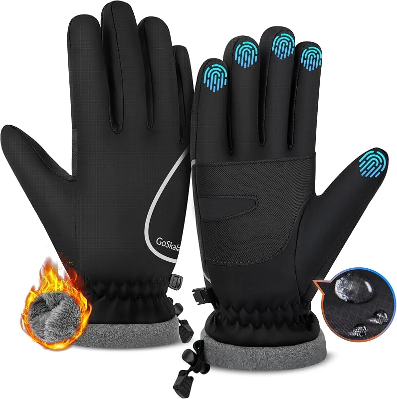 Luvas de inverno unissexo com todos os dedos táteis, corta-vento e aderência antiderrapante. Ideais para trabalho, condução, esqui e ciclismo — Cozinha e lar