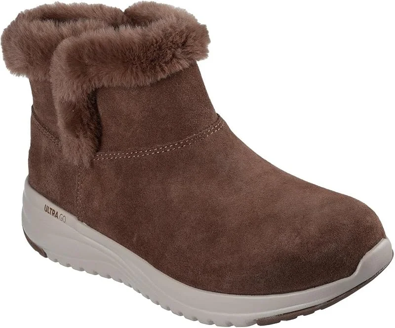 Skechers On-the-go Stellar Cozy Step Botas curtas no tornozelo para mulher — Roupa aquecida