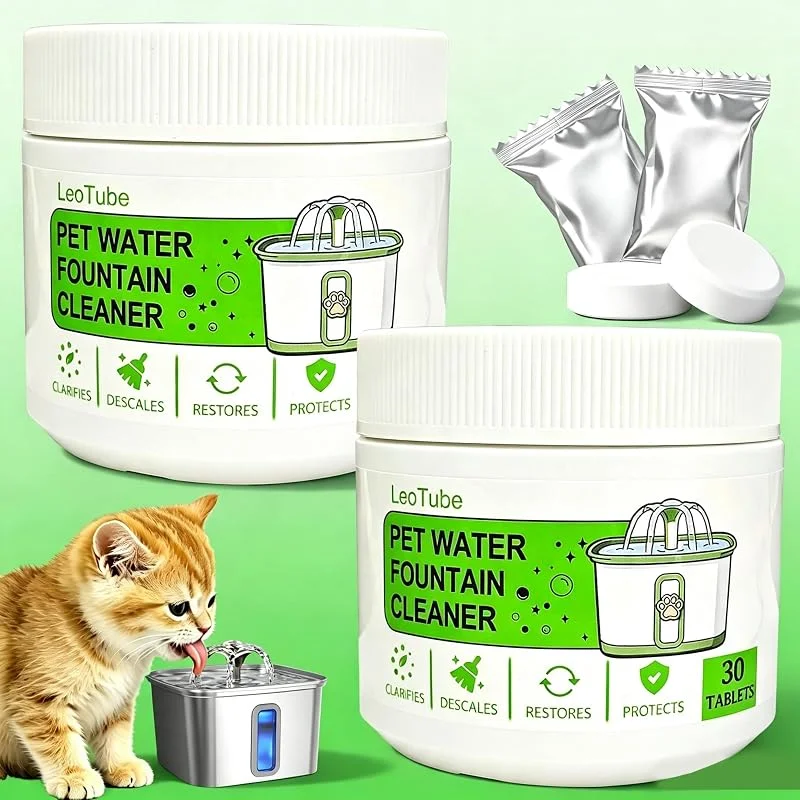 Pastillas limpiadoras de fuente de agua para mascotas, sin residuos — Humidificador