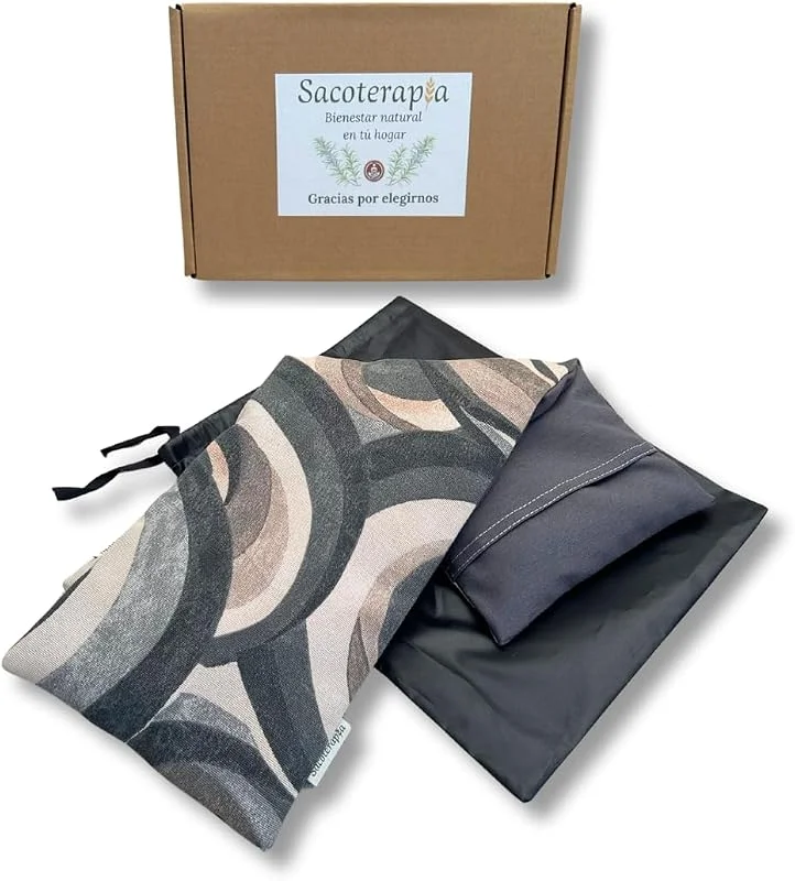 Saco térmico cervical e lombar 50 x 16 cm para micro-ondas, uso duplo calor e frio, saco de sementes com lavanda e alecrim, alívio natural de dores musculares e cólicas, reutilizável Sacoterapia — Aquecimento