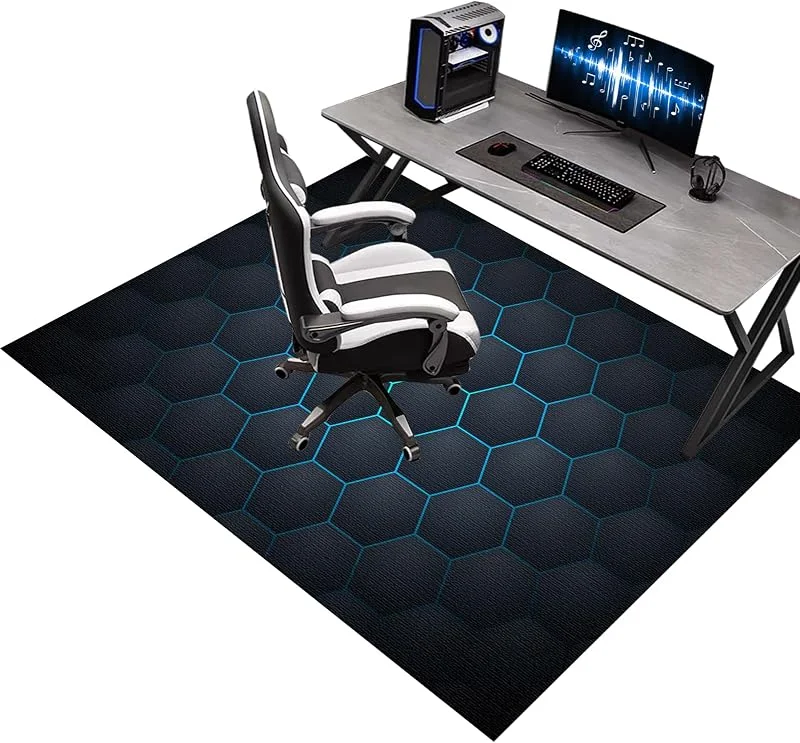 Tapete para cadeira de Gaming escritório, tapete de chão, tapete de secretária, tapete de rodas Gaming escritório, tapete de proteção para madeira, azulejos 70 x 100 cm — Aquecimento