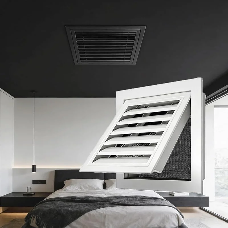 Cubierta de ventilación de retorno de aire de acero duradero de 12 x 22 pulgadas, placa de parrilla HVAC para acceso a sótanos y paneles de yeso, solución eficiente de ventilación de calefacción y — Aquecimento