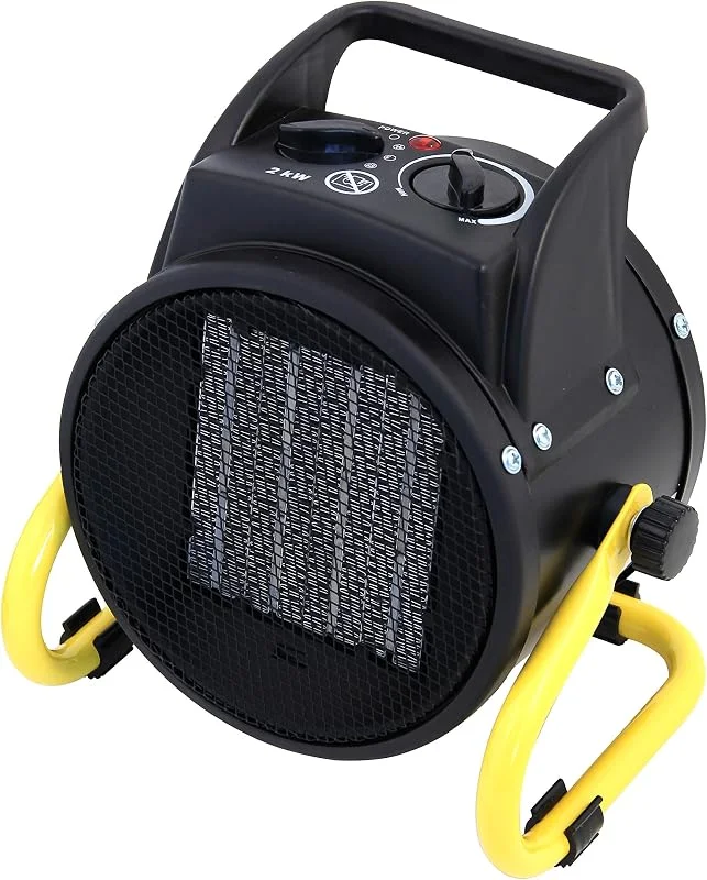 STAK STH2000W Gerador de ar quente de 2 kW. Tecnologia cerâmica para um calor mais rápido. 2 velocidades, com termostato de segurança e função ventilador. Cabo de 140 cm. — Aquecimento
