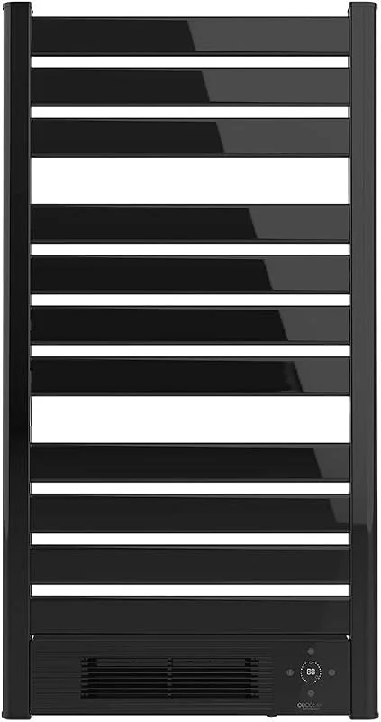 Cecotec Radiador toalheiro elétrico baixo consumo Ready Warm 9770 Ceramic Towel Black. Aquecedor cerâmico incorporado, 2000 W, ecrã LED, controlo remoto, temporizador, IPX4 — Aquecimento