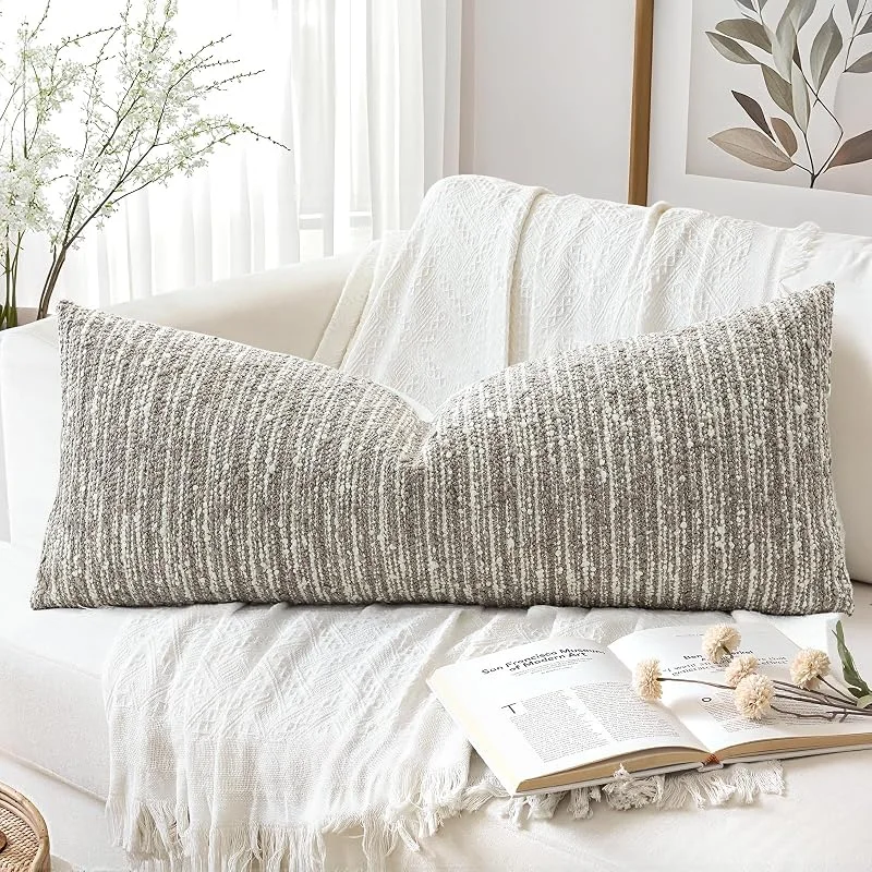 Artscope Funda de Almohada Lumbar de 14 x 36 Pulgadas, súper Gruesa, Funda de Almohada Corporal Decorativa con Textura Neutra y Acento Italiano para Dormitorio, Sala de Estar, sofá, decoración del — Aquecimento