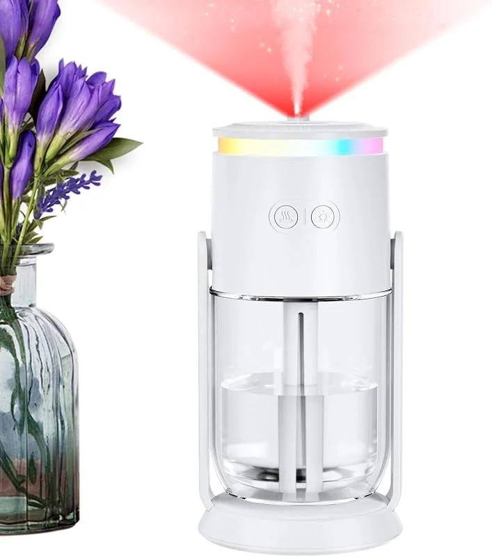 Humidificador LED personal de 280 ml LED recargable por USB, proyector de