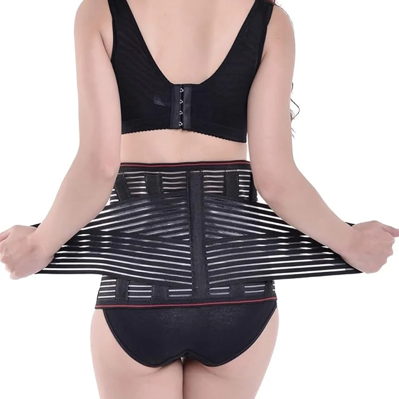 Tamanhos grandes M-5XL faixa lombar leve cinto de compressão lombar para homens e mulheres alívio da dor lombar cinto de malha respirável para hérnia disco ciática (Black, 4XL) — Roupa aquecida