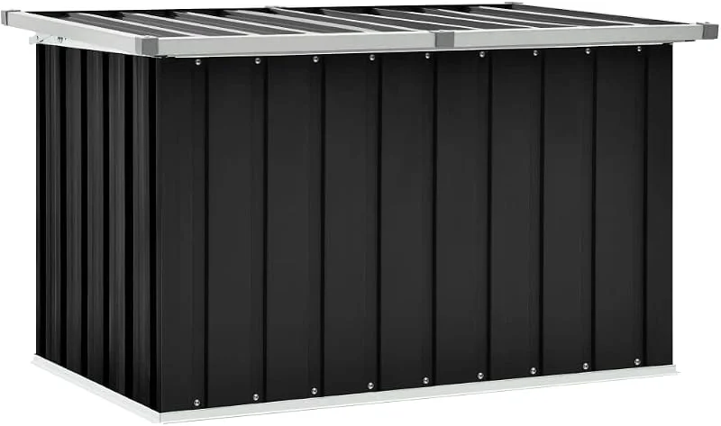 vidaXL Caixa de arrumação para jardim cinzento antracite 109 x 67 x 65 cm — Aquecimento
