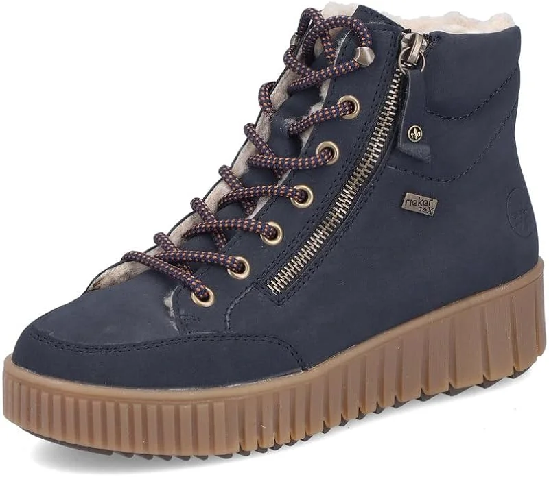 Rieker RiekerTEX Y6104 Botas clássicas para mulher, com palmilha solta, resistente à água — Roupa aquecida