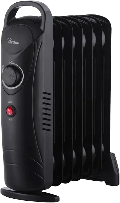 ARDES - AR4R07M2 OILO MINI2 Radiador Elétrico de Aceite Mini 800W, Radiador Elétrico de Baixo Consumo Compacto com Alça, Aquecedor Silencioso para Aquecer Banheiro Casa Escritório — Aquecimento
